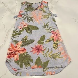 BEACHLUNCHLOUNGE Gigi Sleeveless Tassel Tropical Flower Dress size xs